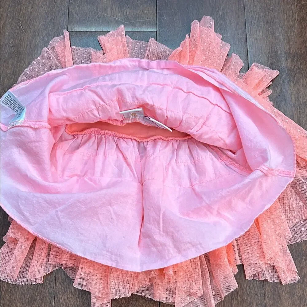 Truly Scrumptious by Heidi Klum Coral Tulle Skirt, Size 18m